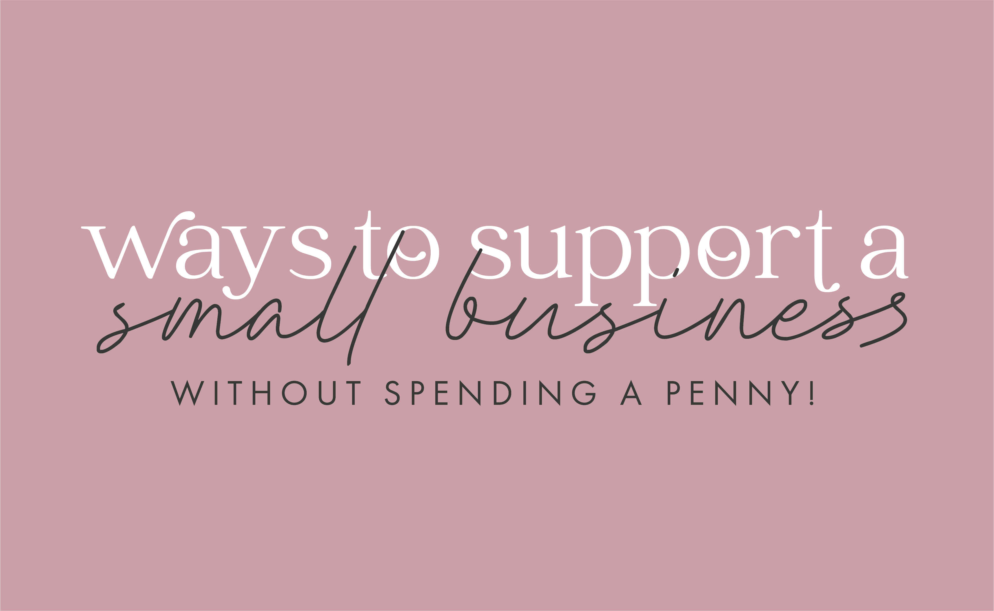 How to support small businesses for free
